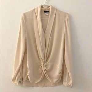 Another Story Blush Faux Wrap Blouse, Size M